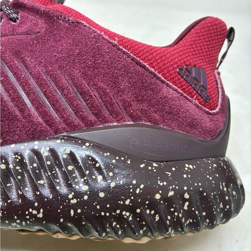 Adidas Men's Burgundy Suede Athletic Sneaker - Picture 8 of 14